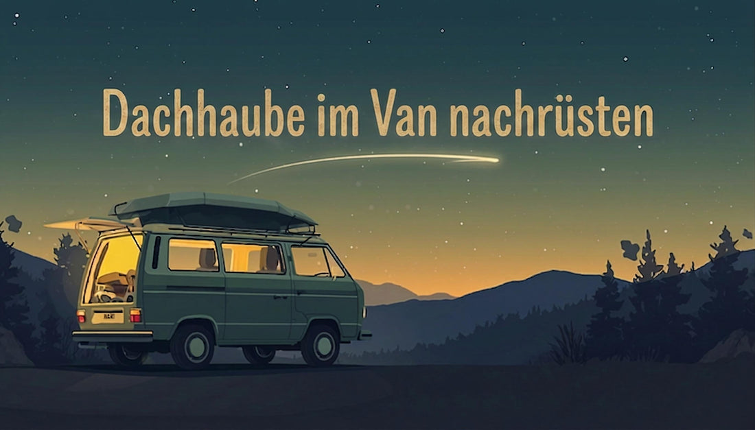 KI-Visualisierung | Titelbild: Dachhaube im geöffneten Zustand auf dem Vandach