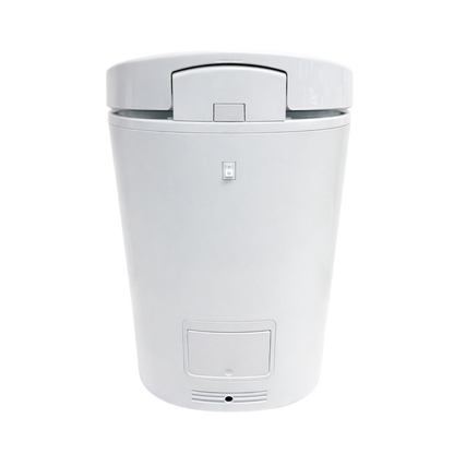 Verschweißende Campingtoilette 12V geschlossen – Rückansicht